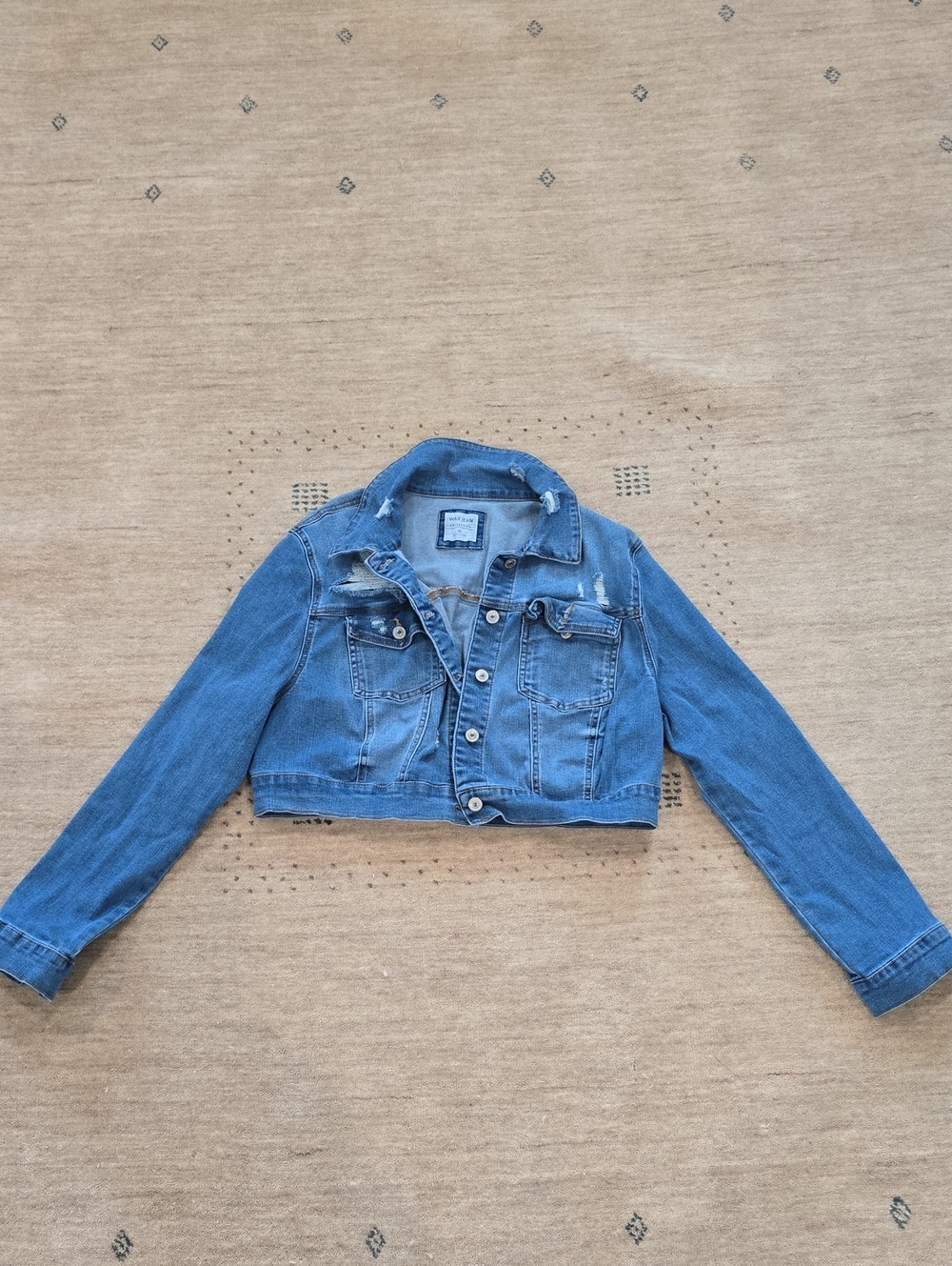 Wax Jean Light Blue Cropped Denim Jacket